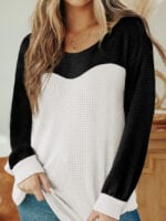 Wholesale waffle panel long sleeved top