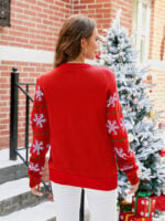 wholesale Christmas Santa Claus Pattern Drop Shoulder Sweater