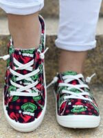 Wholesale Christmas Grinch Cartoon Cloth Shoes