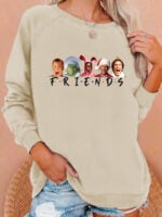 Wholesale christmas FRIENDS print long sleeve top