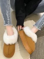 Wholesale Fleece round-toe snow boots