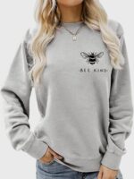 Wholesale bee kind print sweatshirt