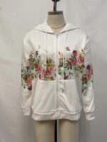 Wholesale flower print draw string jacket