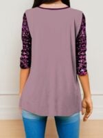 Wholesale flower print long sleeve top