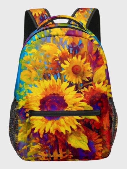 Wholesale sunflower print backpack