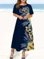 Wholesale flower print maxi dress