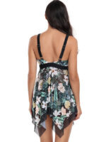 Wholesale flower print two pieces swimsuit