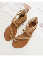 Wholesale Braid Detail Flat Thong Sandals