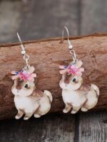 Wholesale Easter cute flower and bunny acrylic earrings