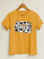 Wholesale HOWDY print round neck short sleeve top