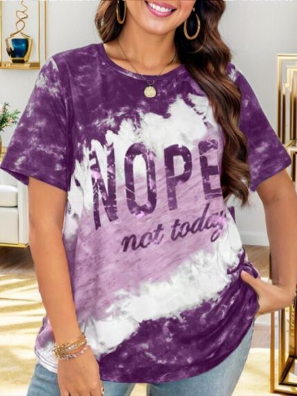 Wholesale NOPE print short sleeve top