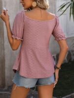 Wholesale V-neck drawstring waist sexy short sleeves