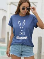 Wholesale easter rabbit Print Short Sleeve T-Shirt