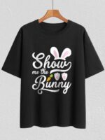 Wholesale easter show bunny Print Short Sleeve T-Shirt