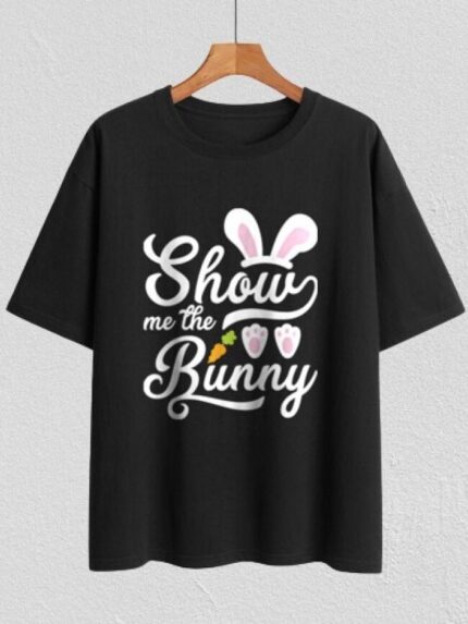 Wholesale easter show bunny Print Short Sleeve T-Shirt