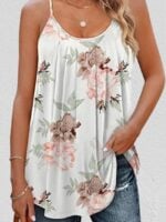 Wholesale flower print loose cami top