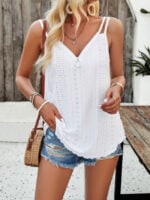 Wholesale solid hollow out cami top