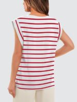 Wholesale Stripe print sleeveless top