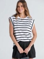 Wholesale Striped Print Tank Top