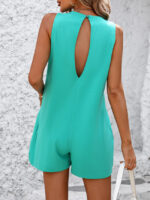 Wholesale double pocket sleeveless romper