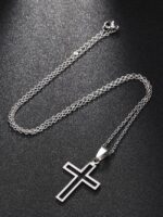 Wholesale silver Stainless Steel Cross Pendant Necklace