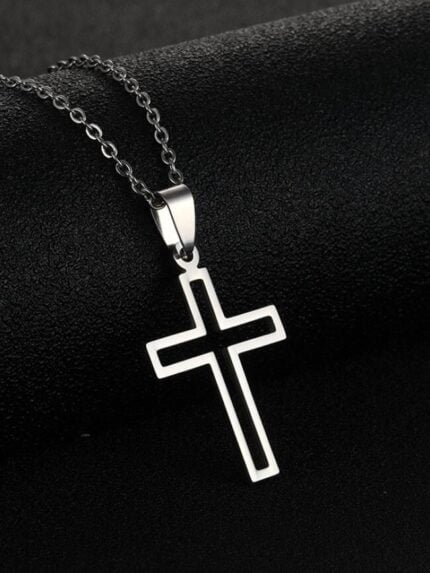 Wholesale silver Stainless Steel Cross Pendant Necklace