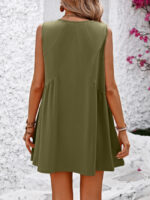 Wholesale solid color v-neck tank dress