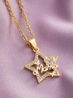 Wholesale star and moon Mom pendant necklace