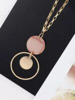 Wholesale Resin Circle Pendant Necklace