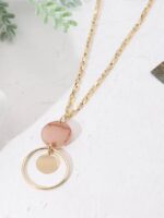 Wholesale Resin Circle Pendant Necklace